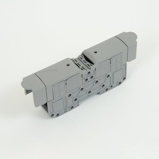 ONKA 95mm2 M8 Regleta de bornes de carril DIN con tapa de protección, gris, 1030059