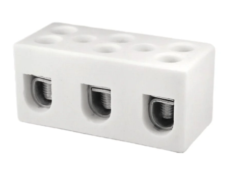 ONKA 10-16mm2 / 3-Coil Steatit / Conector de cerámica / porcelana - PORCELAIN TERMINAL BLOCK, 1070012