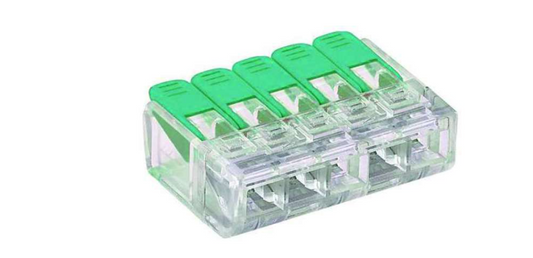 Conector rápido Push-in sin tornillos, 5 hilos