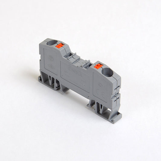 ONKA Regleta de bornes para carril DIN de 6 mm2 regleta de bornes para carril DIN de 2 hilos gris, 1020034