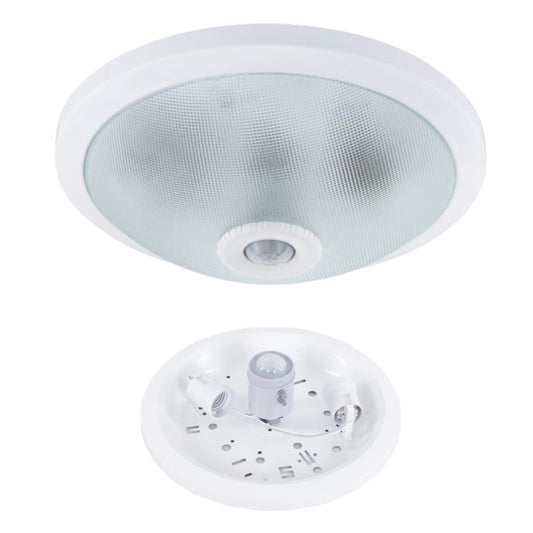 Plafoniera con sensor de movimiento PIR / Luminaria con sensor IR (2xe27)