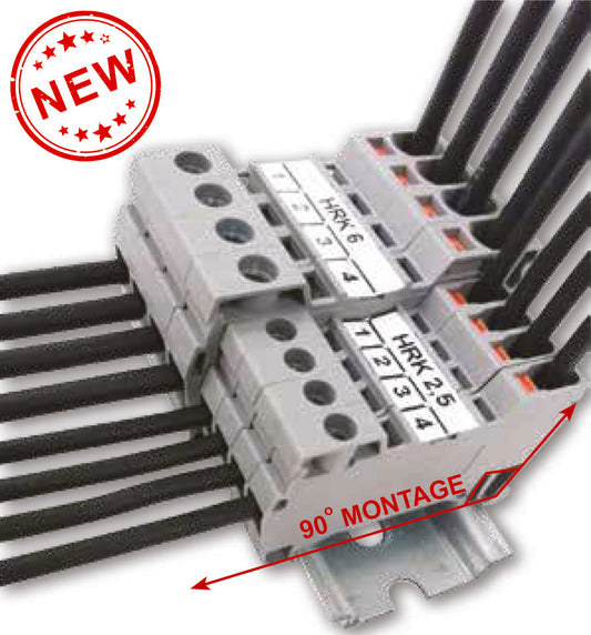 ONKA 2.5mm2 Híbrido Tornillo / Muelle Carril Bloque Terminal Bloque Terminal Carril DIN 2 hilos gris, 1040002