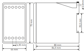 Relé de sobreintensidad digital con pantalla LED de 3×3 dígitos TRM-300