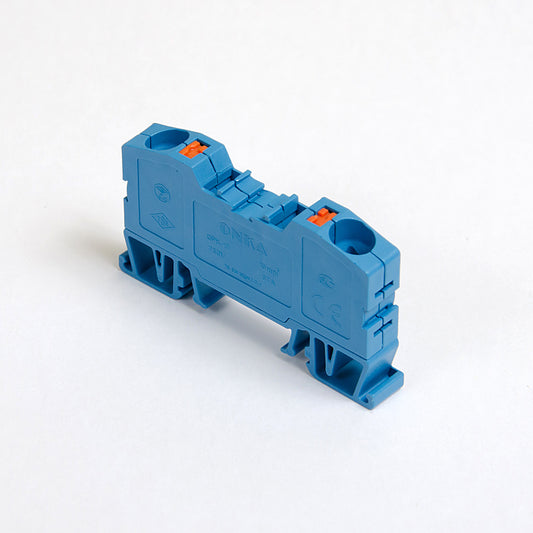 ONKA 10mm2 resorte carril conector bloque terminal carril DIN terminal 2 hilos azul, 1020047