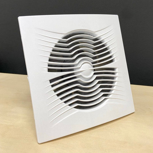 ARS - Ventilador axial blanco de pared para baño / WC con rejilla silenciosa 200mm, 300 m3/h, 340049