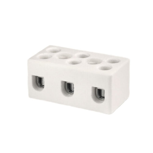 ONKA 4-6mm2 / 3-Coil Steatite / Ceramic Connector / Porcelain - PORCELAIN TERMINAL BLOCK, 1070005