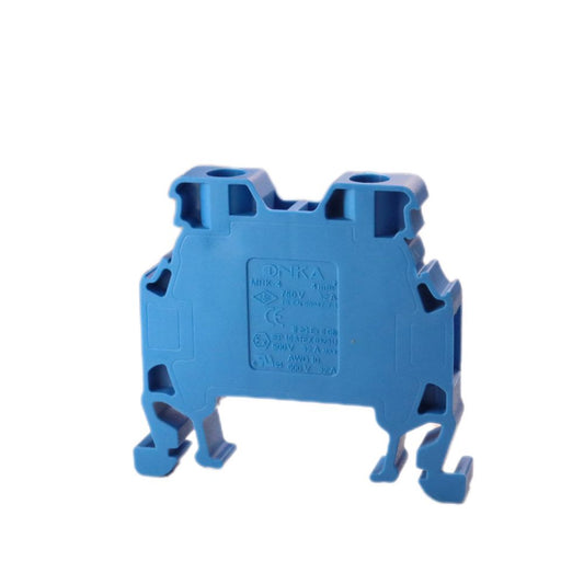 ONKA 4mm2 Regleta de bornes de carril DIN de 2 hilos azul, 1010025
