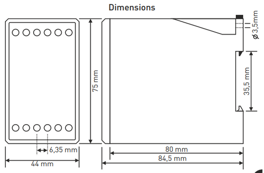 Relé de sobreintensidad digital con pantalla LED de 3×3 dígitos TRM-100