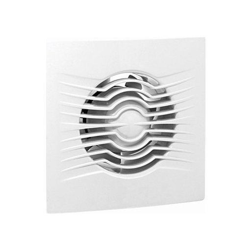 ARS-White ventilador axial de pared para baño / WC blanco con rejilla silenciosa 100mm, 90 m3/h, 340041