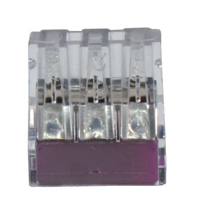 TRANSPARENTE Conector tripolar 2,5 mm²
