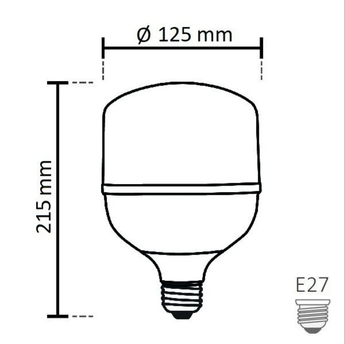 NOAS 50W (350W) Bombilla LED tipo TORCH, Blanco frío / 6500K, 4290 Lm, YL95-5001