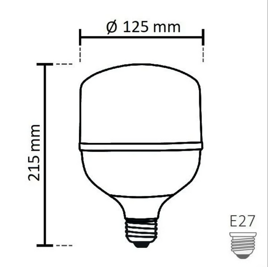 NOAS 50W (350W) Bombilla LED tipo TORCH, Blanco frío / 6500K, 4290 Lm, YL95-5001