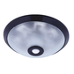 Plafoniera negra con sensor de movimiento PIR / Luminaria con sensor IR (2xE27)