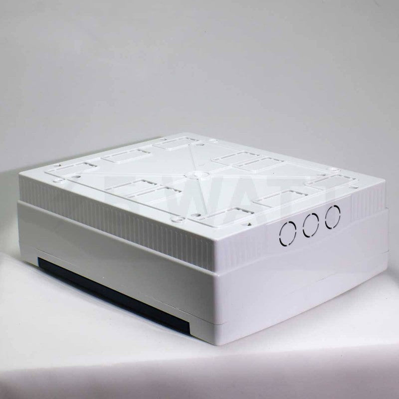 ARS Cuadro de distribución modular 16 MOD (16 fusibles), armario de distribución de superficie, plástico, puerta transparente IP40, 341205