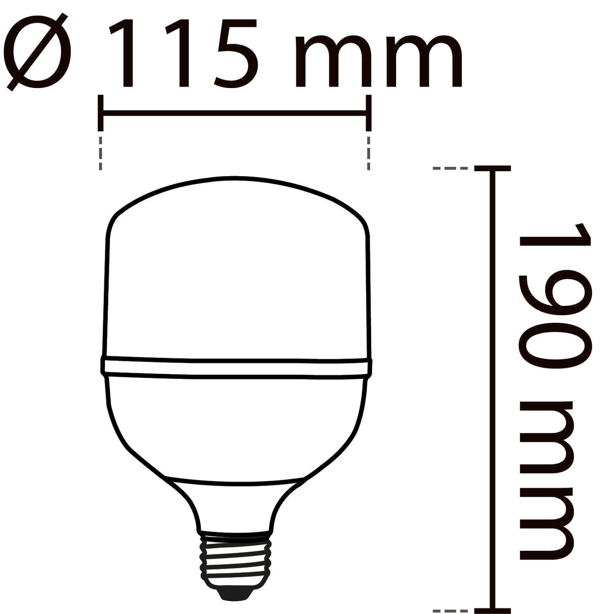 Bombilla LED NOAS 40W (300W) tipo TORCH, Blanco frío / 6500K, 3600 Lm, YL95-4001
