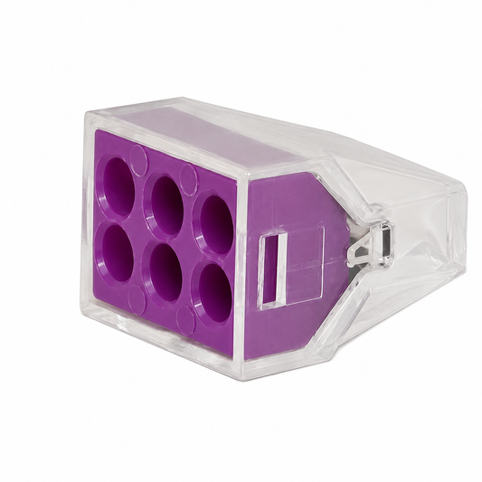 Conector transparente Push-in 6x2,5 mm²