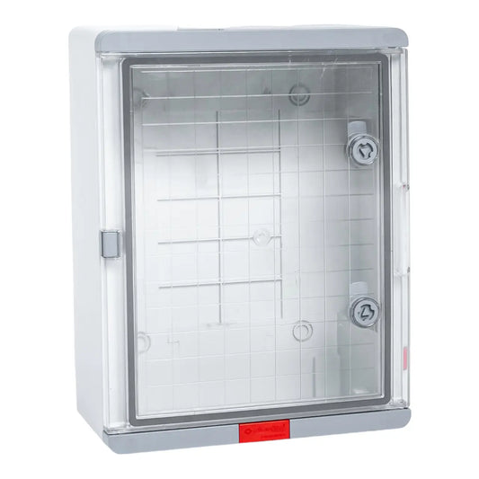 Caja de plástico IP 67, puerta transparente, 300x200x130 mm