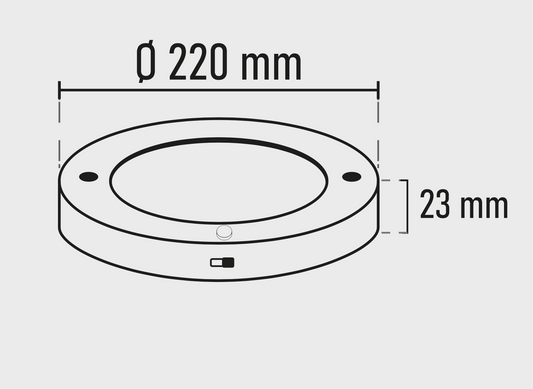 Slim LED 20W Plafón con sensor de movimiento PIR circular blanco frío / 6500K YL14-1810