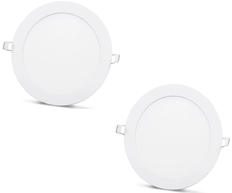 2 piezas SLIM Panel LED blanco frío /6500K 15W / 1350Lm empotrable redondo (fuente de alimentación incluida) 6500K YL10-1500
