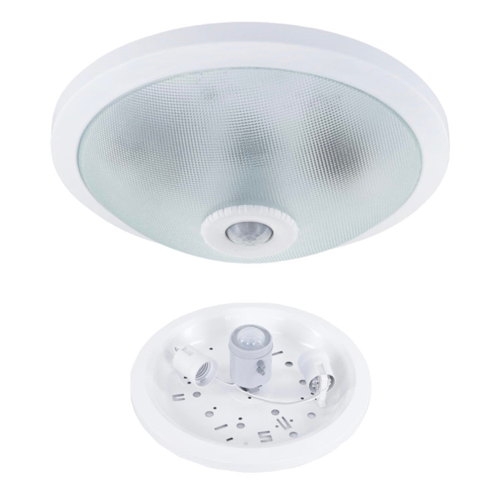 Plafoniera con sensor de movimiento PIR / Luminaria con sensor IR (2xe27)