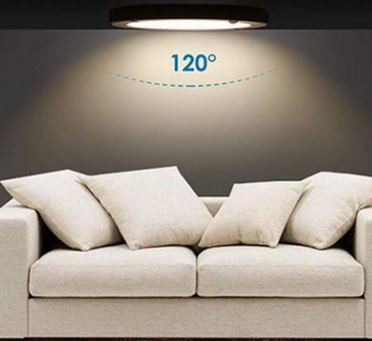 Plafón LED 20W bisel negro delgado plafoniera con sensor de movimiento PIR circular blanco frío / 6500K YL14-1810-S