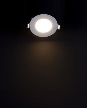 2 piezas - panel LED redondo 3W / 270Lm blanco circular empotrado (fuente de alimentación incluida) 4000K YL10-0307