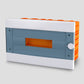 ARS Cuadro de distribución modular 16 MOD (16 fusibles), armario de distribución empotrado de plástico, puerta transparente IP40, 346125