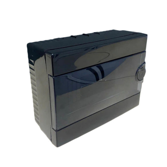 ARS Cuadro de distribución modular 16 MOD (16 fusibles), armario de distribución de superficie, plástico, puerta transparente IP40, 346130