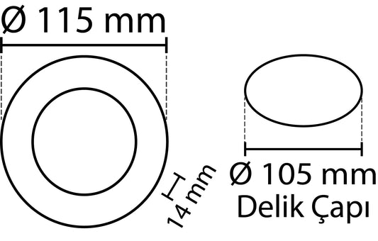 2 piezas - panel LED redondo 6W / 540Lm blanco circular empotrado (fuente de alimentación incluida) 4000K YL10-0607