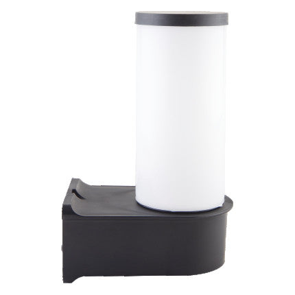 Aplique exterior de jardín, E27 25cm plástico negro