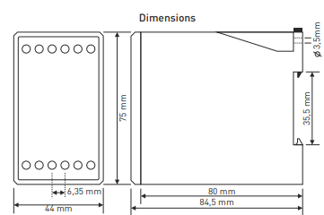 Relé de sobreintensidad digital directo con pantalla LED de 3×3 dígitos TRM-25