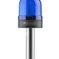 Intermitente ø70 TUERCA.CONEXIÓN.SEÑAL CON BUZZ., 40-250V AC/DC., AZUL CON TUBO EXT.10CM