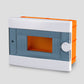 ARS Modular distribution board 9 MOD (9 fuses), flush-mounted plastic distribution cabinet, transparent door IP40, 341215