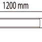 2pcs - 120 cm LED panel 40W IP20 Blanco Frío / 6500K luminaria 3600Lm YL98-1200