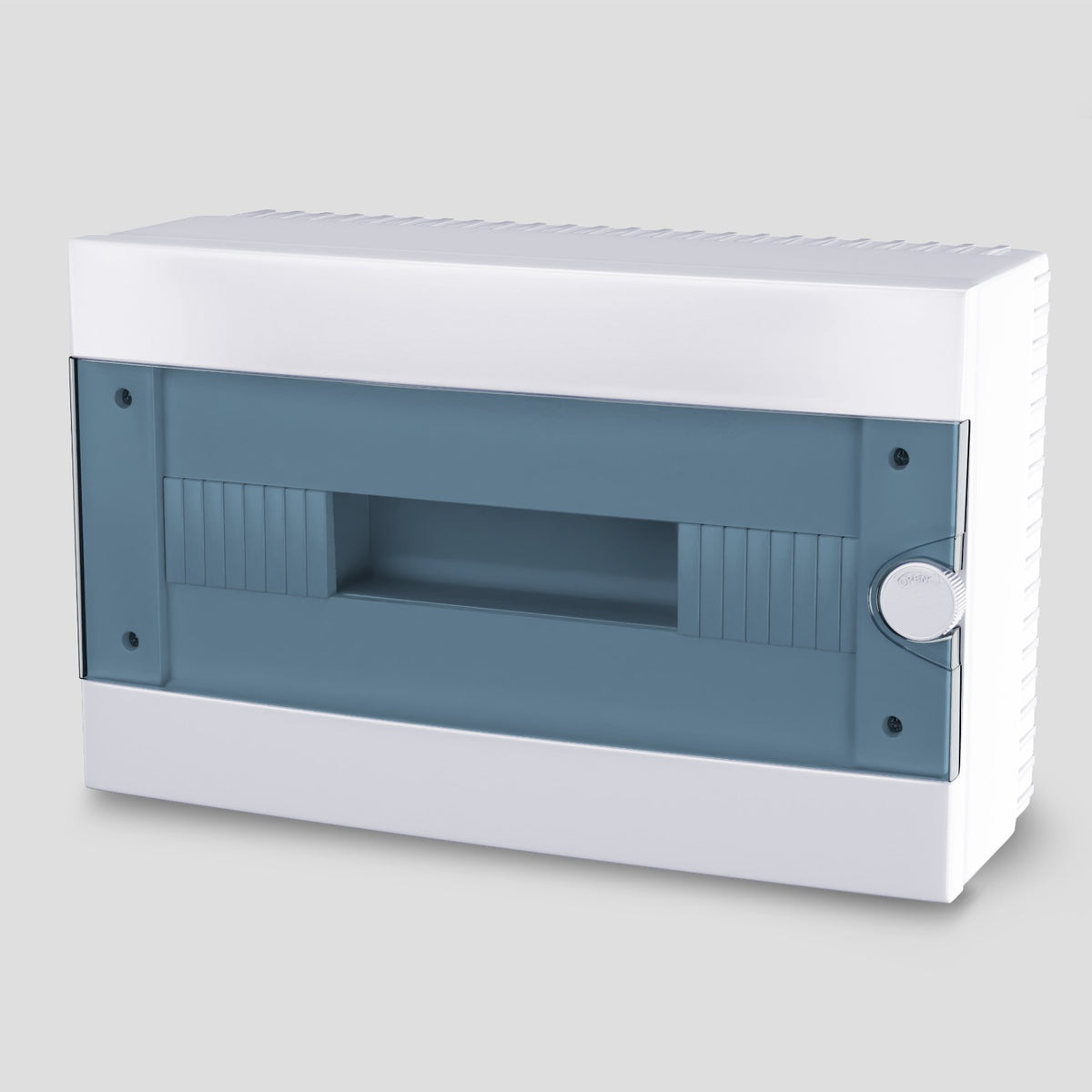 ARS Cuadro de distribución modular 16 MOD (16 fusibles), armario de distribución de superficie, plástico, puerta transparente IP40, 346124