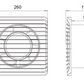 ARS - Ventilador axial blanco de pared para baño / WC con rejilla silenciosa 200mm, 300 m3/h, 340049