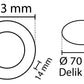 2 piezas - panel LED redondo 3W / 270Lm blanco circular empotrado (fuente de alimentación incluida) 4000K YL10-0307