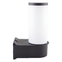 Aplique exterior de jardín, E27 25cm plástico negro