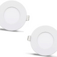 2pcs - round LED panel 3W / 270Lm warm white circular recessed (power supply included) 3200K YL10-0301