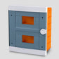 ARS Cuadro de distribución modular 16 MOD (16 fusibles), armario de distribución empotrado de plástico, puerta transparente IP40, 341206