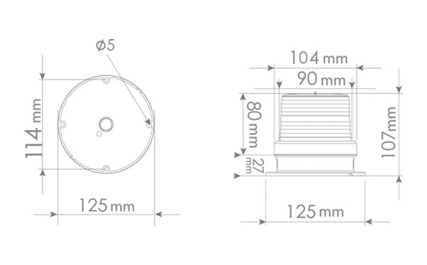MUCCO SNT-915-B-4 90 diámetro 5 modos de iluminación 10 LED SMD melódicos con zumbador 12-24V AC/DC lámpara de techo azul