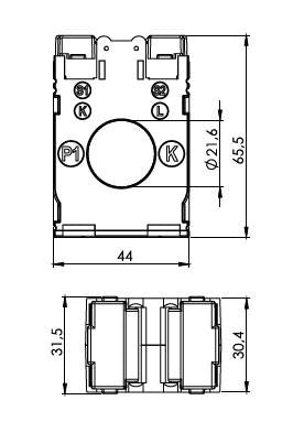 ONKA Transformador de corriente - CURRENT TRANSFORMER 125/5A, 44/20 (31), CLASE 1, 2.5VA (CK201255103 / 80010993)