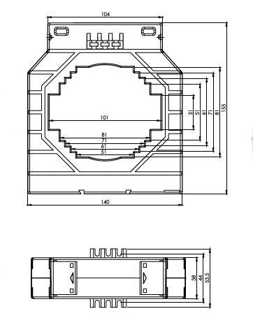 ONKA Transformador de corriente - CURRENT TRANSFORMER 1500/5A, 100MM, CLASE 0.5S, 20VA (TK10015005310 / 80011774)