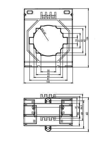 ONKA Transformador de corriente - CURRENT TRANSFORMER 800/5A, 80MM, CLASE 0.5S, 10VA (TK808005307 / 80011768)