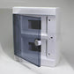 ARS Cuadro de distribución modular 16 MOD (16 fusibles), armario de distribución de superficie, plástico, puerta transparente IP40, 341205