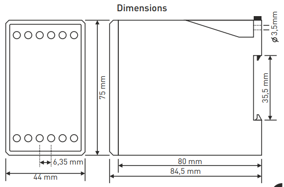 Relé de sobreintensidad digital con pantalla LED de 3×3 dígitos TRM-100