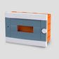 ARS Cuadro de distribución modular 12 MOD (12 fusibles), armario de distribución empotrado de plástico, puerta transparente IP40, 341219