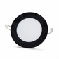 2 units - round LED panel 6W / 540Lm cool white black frame circular recessed (power supply included) 6500K YL10-0600-S