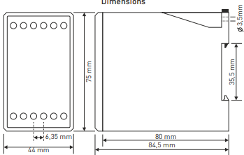 Relé de sobreintensidad digital con pantalla LED de 3×3 dígitos TRM-50