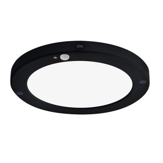 Plafón LED 20W bisel negro delgado plafoniera con sensor de movimiento PIR circular blanco frío / 6500K YL14-1810-S